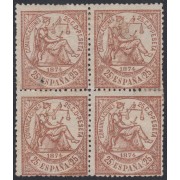 España Spain 147 Bl.4 1874 Alegoría