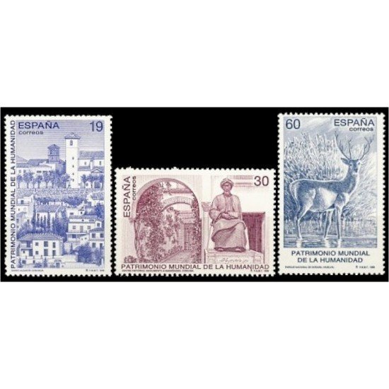 España Spain 3453/55 1996 Bienes Culturales y Naturales Patrimonio Mundial de la Humanidad MNH España Spain 3453/55 1996 Bienes Culturales y Naturales Patrimonio Mundial de la Humanidad MNH