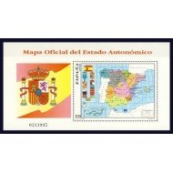España Spain 3460 1996 Mapa Oficial del Estado autonómico MNH