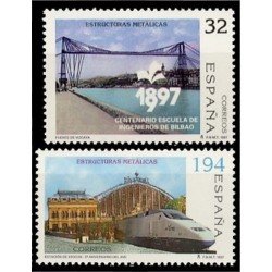 España Spain 3479/80 1997 Estructuras metálicas MNH