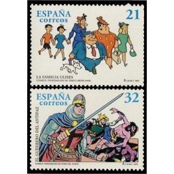 España Spain 3486/87 1997 Cómics Personajes de Tebeos MNH