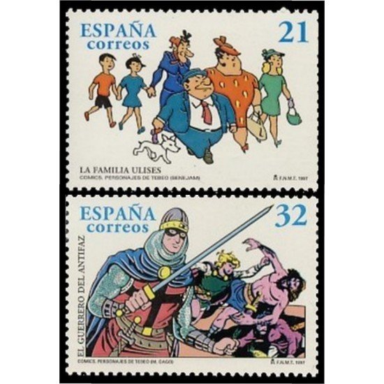 España Spain 3486/87 1997 Cómics Personajes de Tebeos MNH España Spain 3486/87 1997 Cómics Personajes de Tebeos MNH