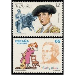 España Spain 3488/89 1997 Personajes Populares MNH