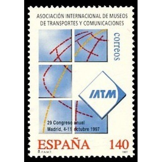 España Spain 3510 1997 XXIX Congreso Internacional de la Asociación de Museos de Transportes y Comunicaciones MNH España Spain 3510 1997 XXIX Congreso Internacional de la Asociación de Museos de Transportes y Comunicaciones MNH