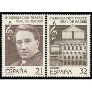 España Spain 3514/15 1997 Inauguración del Teatro Real de Madrid MNH