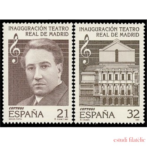 España Spain 3514/15 1997 Inauguración del Teatro Real de Madrid MNH