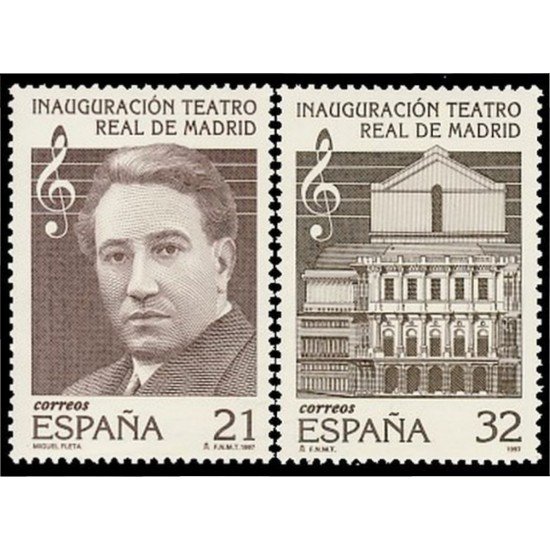 España Spain 3514/15 1997 Inauguración del Teatro Real de Madrid MNH España Spain 3514/15 1997 Inauguración del Teatro Real de Madrid MNH