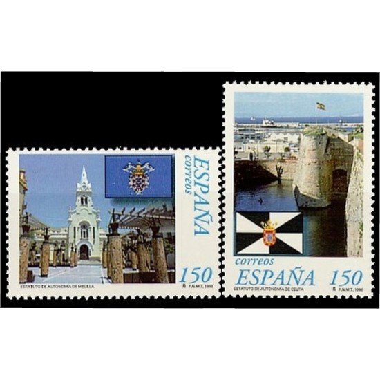 España Spain 3534/35 1998 Estatutos de Autonomía Ceuta y Melilla MNH España Spain 3534/35 1998 Estatutos de Autonomía Ceuta y Melilla MNH