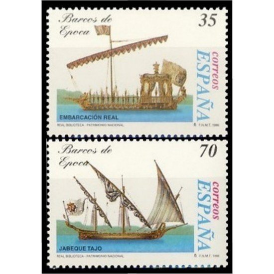 España Spain 3540/41 1998 Barcos de época MNH