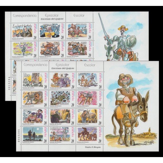 España Spain 3560/83 1998 Correspondencia Epistolar escolar Quijote MNH España Spain 3560/83 1998 Correspondencia Epistolar escolar Quijote MNH