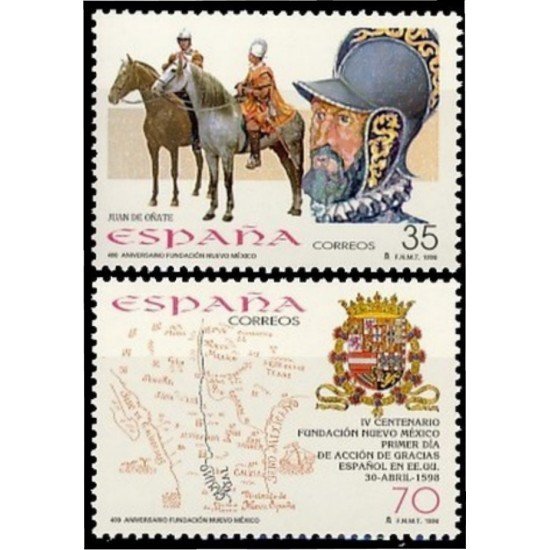 España Spain 3598/99 1998 CD Aniversario Fundación de Nuevo México MNH España Spain 3598/99 1998 CD Aniversario Fundación de Nuevo México MNH