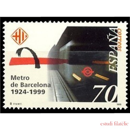 España Spain 3629 1999 LXXV Años del Metro de Barcelona MNH