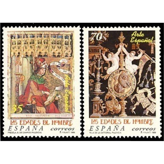España Spain 3630/31 1999 Arte español Las Edades del Hombre MNH España Spain 3630/31 1999 Arte español Las Edades del Hombre MNH