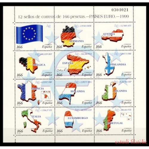España Spain 3632/43 1999 Países del Euro MNH