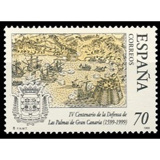 España Spain 3649 1999 IV Centenario de la Defensa de Las Palmas de Gran Canaria MNH
