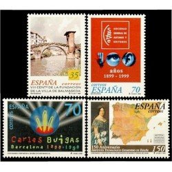 España Spain 3651/54 1999 Centenarios MNH España Spain 3651/54 1999 Centenarios MNH