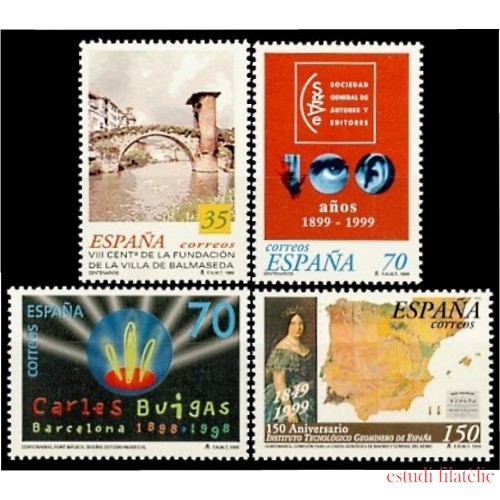 España Spain 3651/54 1999 Centenarios MNH