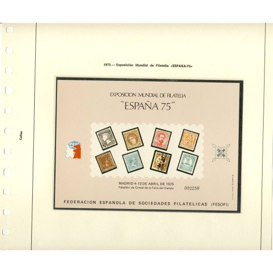 España Spain Hojitas Recuerdo 36 1975 FNMT Federación Española de Sociedades Filatélicas España Spain Hojitas Recuerdo 36 1975 FNMT Federación Española de Sociedades Filatélicas