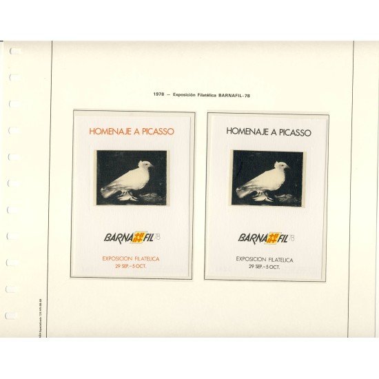 España Spain Hojitas Recuerdo 67/68 1978 FNMT Homenaje a Picasso Barnafil 78 España Spain Hojitas Recuerdo 67/68 1978 FNMT Homenaje a Picasso Barnafil 78