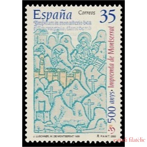 España Spain 3696 2000 D Años de la imprenta de Montserrat MNH