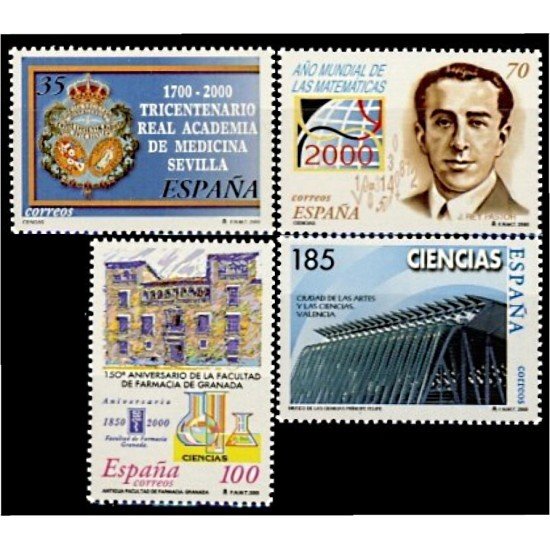 España Spain 3708/11 2000 Ciencias MNH España Spain 3708/11 2000 Ciencias MNH