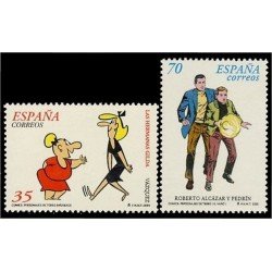 España Spain 3712/13 2000 Cómics Personajes de Tebeo MNH