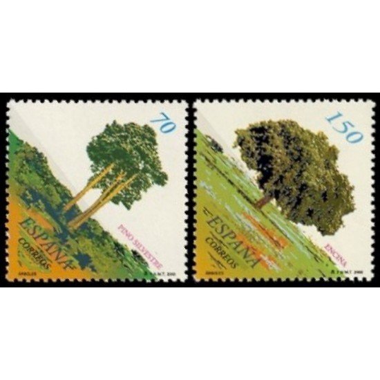 España Spain 3717/18 2000 Árboles MNH España Spain 3717/18 2000 Árboles MNH