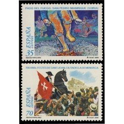 España Spain 3719/20 2000 Fiestas populares MNH