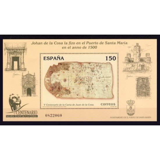 España Spain 3722 2000 V Centenario de la Carta de Juan de la Cosa MNH