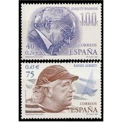 España Spain 3783/84 2001 Personajes populares MNH