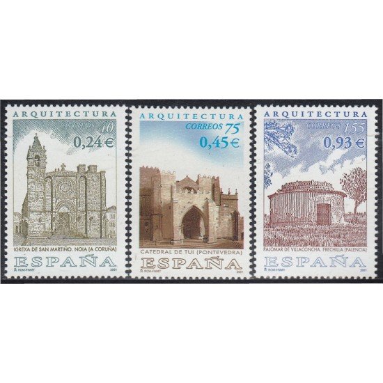 España Spain 3797/99 2001 Arquitectura MNH España Spain 3797/99 2001 Arquitectura MNH