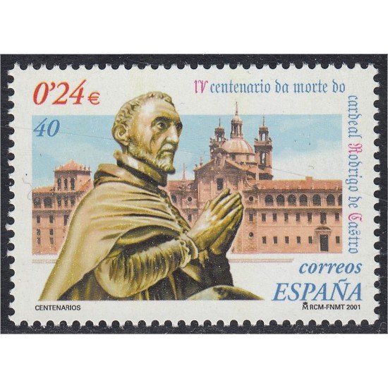 España Spain 3801 2001 IV Centenario de la muerte del cardenal Rodrigo de Castro MNH España Spain 3801 2001 IV Centenario de la muerte del cardenal Rodrigo de Castro MNH