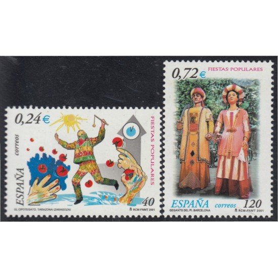 España Spain 3806/07 2001 Fiestas Populares MNH España Spain 3806/07 2001 Fiestas Populares MNH