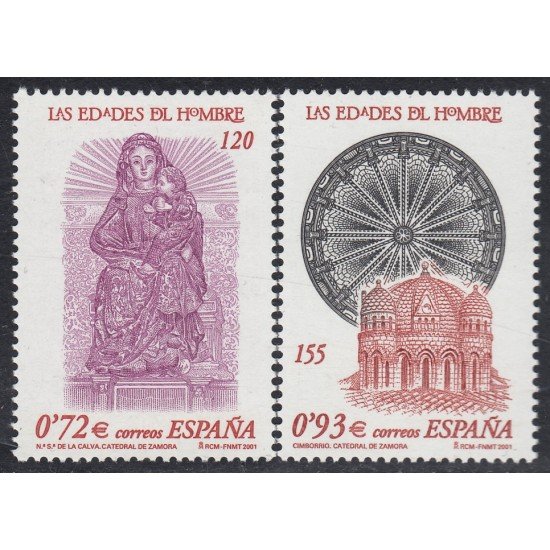 España Spain 3809/10 2001 Las Edades del Hombre MNH España Spain 3809/10 2001 Las Edades del Hombre MNH