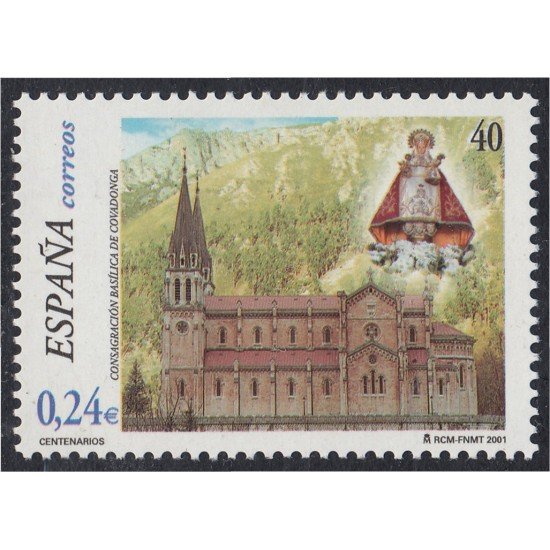 España Spain 3814 2001 Centenario de la consagración de la Basílica de Covadonga MNH España Spain 3814 2001 Centenario de la consagración de la Basílica de Covadonga MNH