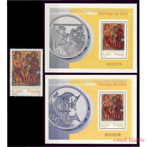 España Spain 3817/19 2001 Milenario del nacimiento de Santo Domingo de Silos MNH