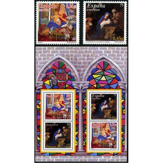 España Spain 3835/37 2001 Navidad MNH España Spain 3835/37 2001 Navidad MNH