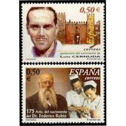 España Spain 3894/95 2002 Centenarios MNH