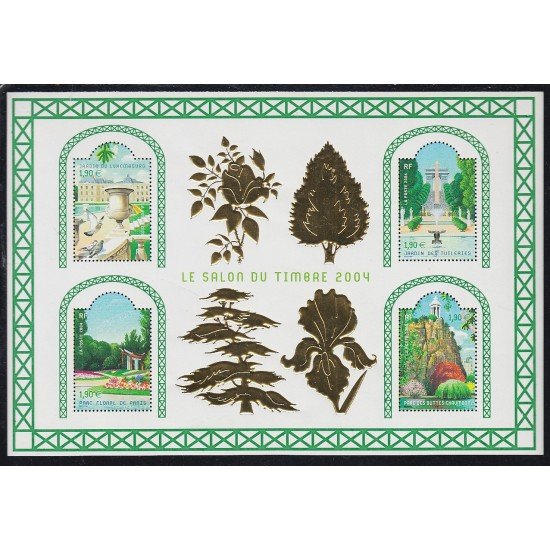 France Francia HB 71 2004 Jardines de Francia MNH