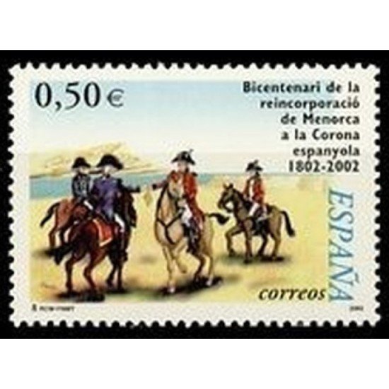 España Spain 3897 2002 Bicentenario de la reincorporación de Menorca a la Corona Española MNH España Spain 3897 2002 Bicentenario de la reincorporación de Menorca a la Corona Española MNH