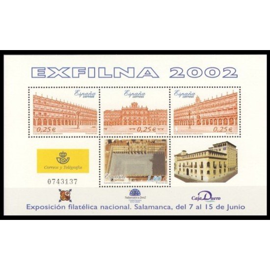 España Spain 3906 2002 Exposición Filatélica Nacional EXFILNA 2002 MNH España Spain 3906 2002 Exposición Filatélica Nacional EXFILNA 2002 MNH