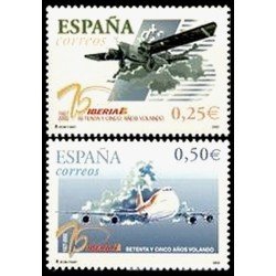 España Spain 3907/08 2002 LXXV Aniversario del primer vuelo de Iberia MNH España Spain 3907/08 2002 LXXV Aniversario del primer vuelo de Iberia MNH