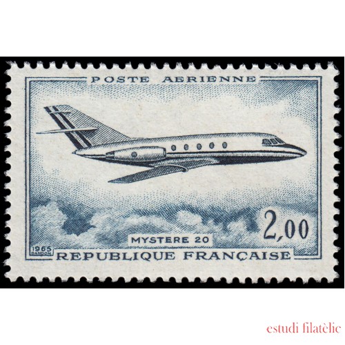 France Francia  A  42 1965 Dassault Mystère 20  Avión MNH