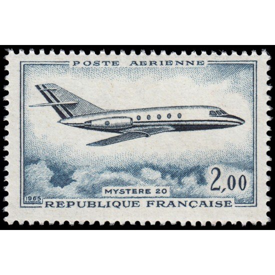 France Francia  A  42 1965 Dassault Mystère 20  Avión MNH