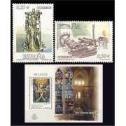 España Spain 3952/54 2002 Arte Español Vidrieras MNH