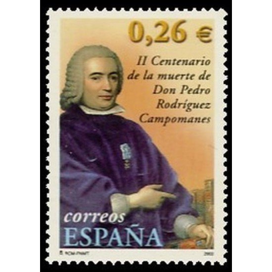España Spain 3960 2003 II Centenario de la muerte de Don Pedro Rodriguez  Campomanes MNH