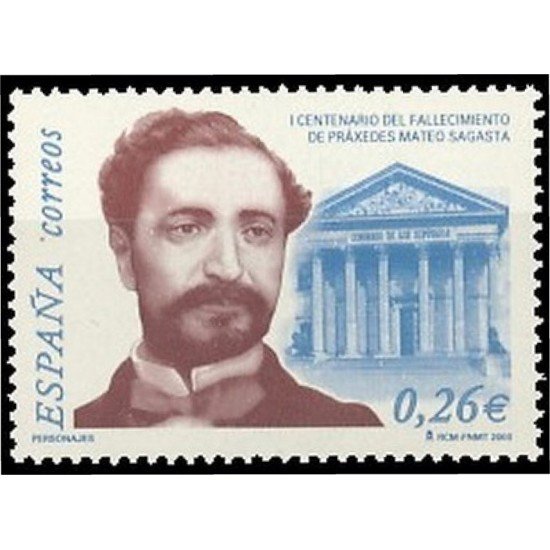España Spain 3962 2003 Centenario de la muerte de Práxedes Mateo Sagasta MNH