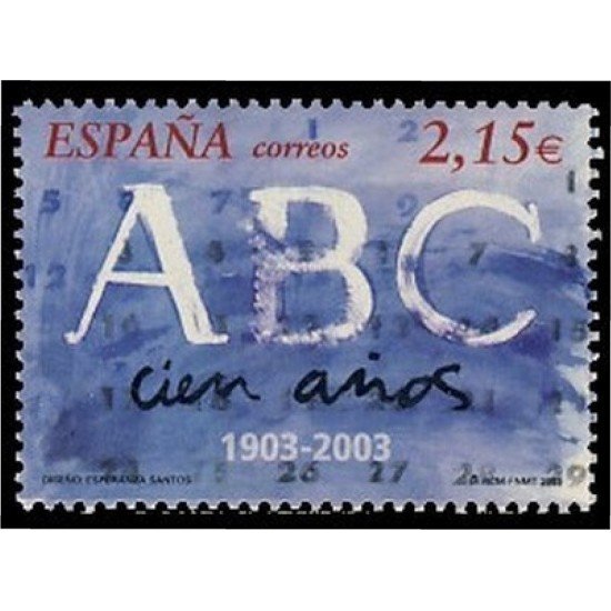 España Spain 3963 2003 Centenario del diario ABC Madrid MNH España Spain 3963 2003 Centenario del diario ABC Madrid MNH