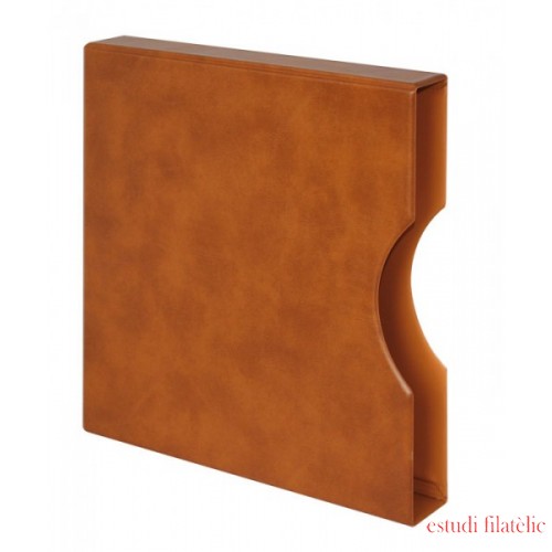 Lindner 814-H Tapa regular de 18 anillas. MARRON.  Estuche