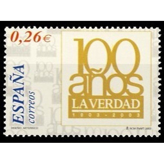 España Spain 3968 2003 Centenario del Diario La Verdad MNH